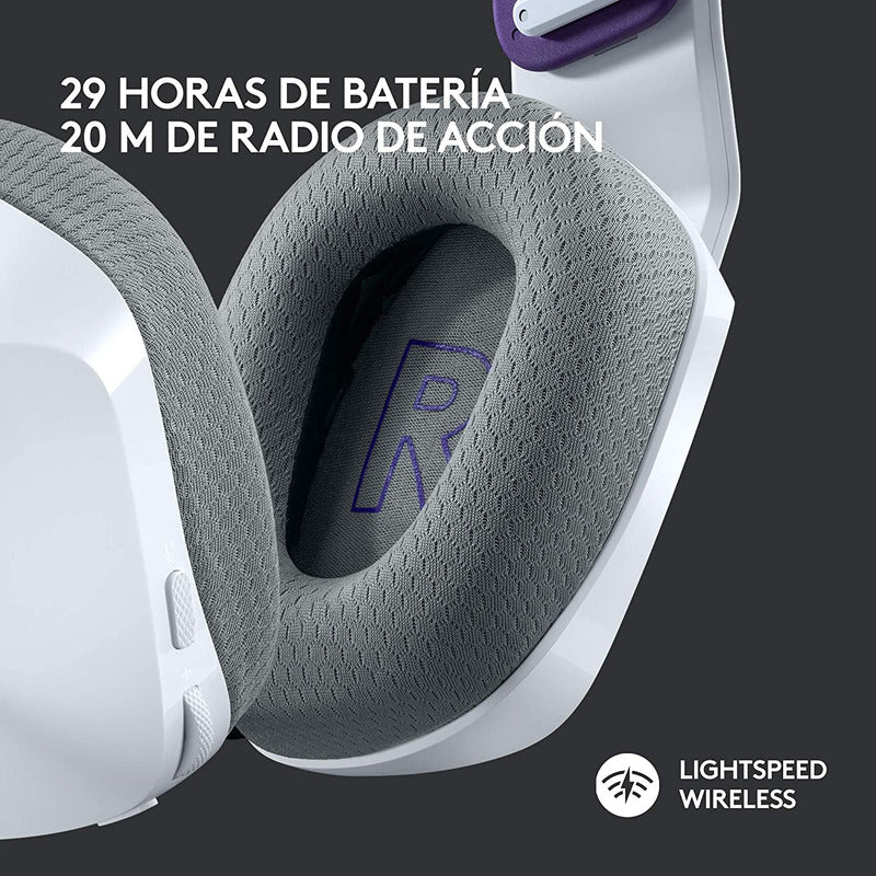 Diadema Gamer Logitech G733, Rgb Inalámbrica / 7.1 - Blanco