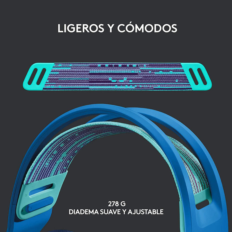 Diadema Gamer Logitech G733, Rgb Inalámbrica / 7.1 - Azul