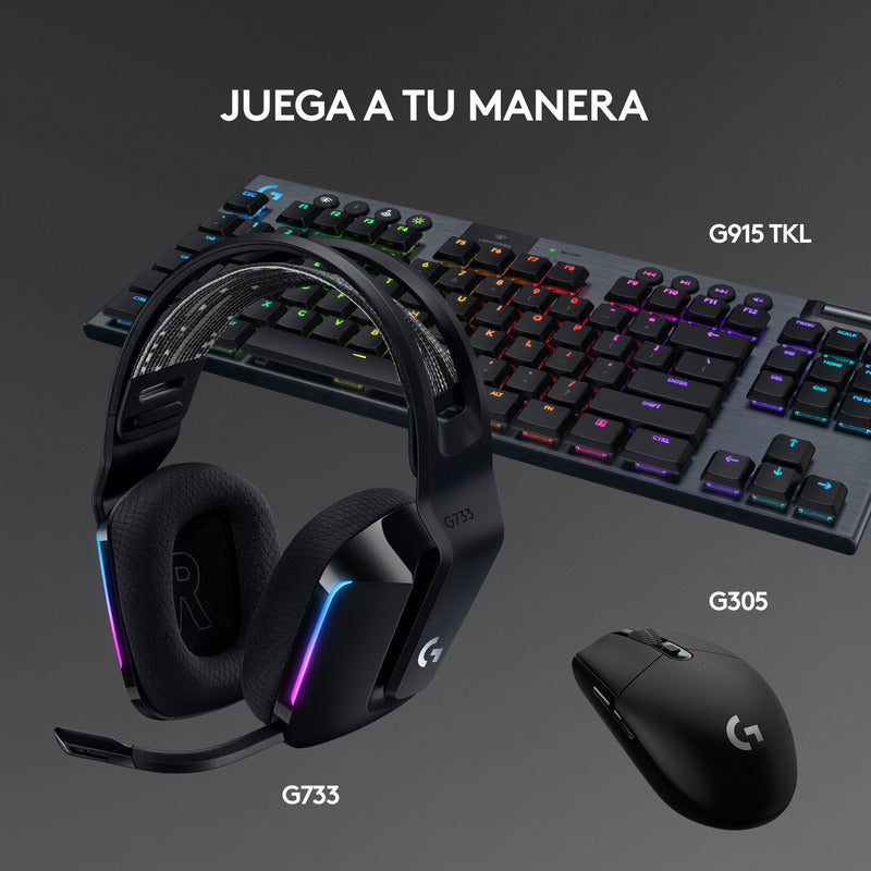 Diadema Gamer Logitech G733, Rgb Inalámbrica / 7.1 - Negro