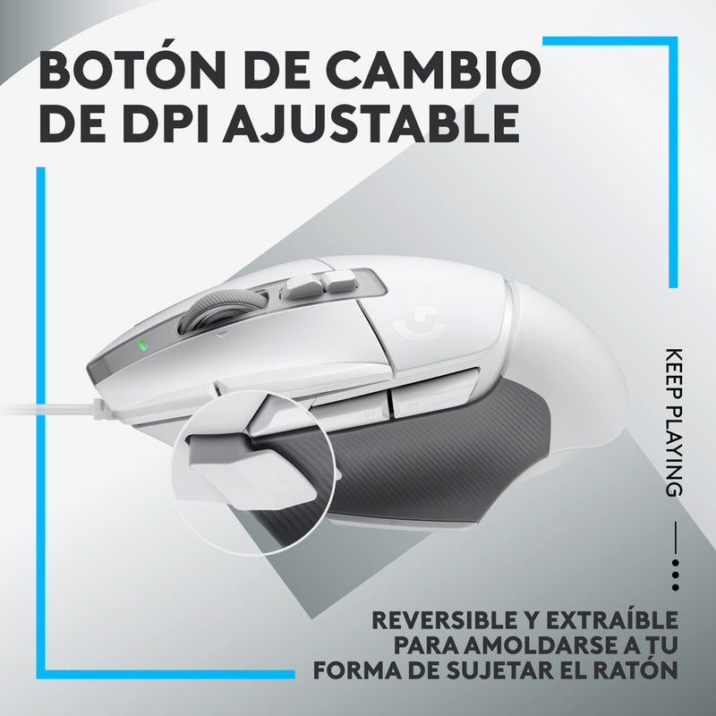 Mouse Gamer Logitech G502 X, Switch Lightforce, Hero 25k