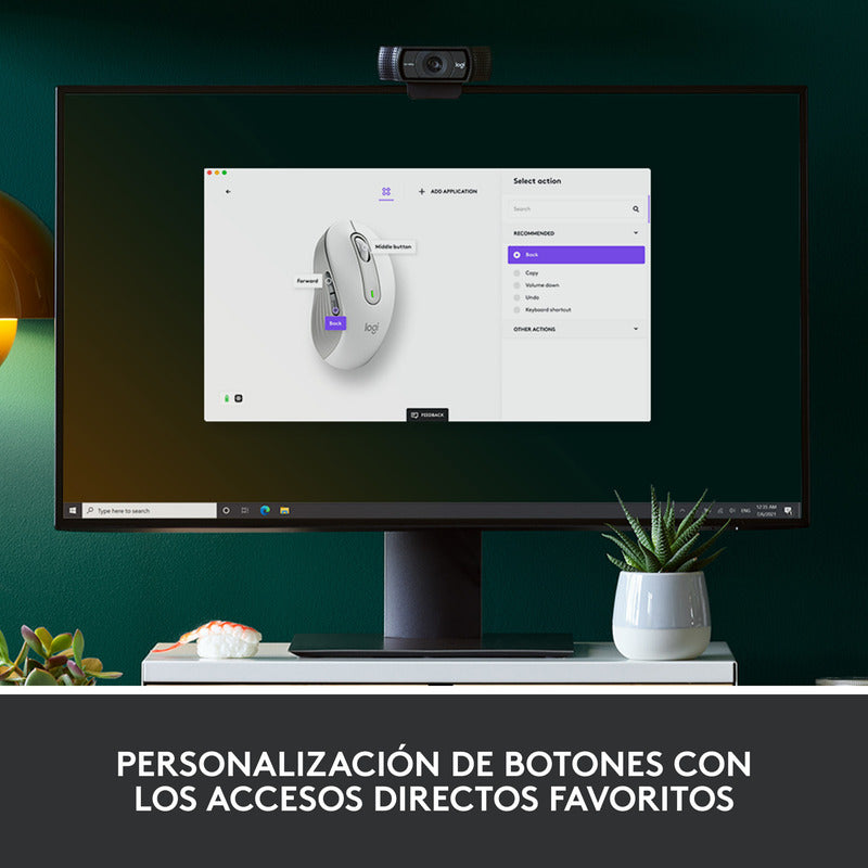 Mouse Inalámbrico Bluetooth Logitech Signature M650 Blanco