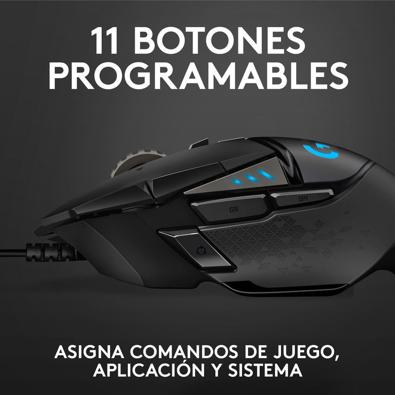 Mouse Gamer Rgb Logitech G502 Hero Programable 25600dpi