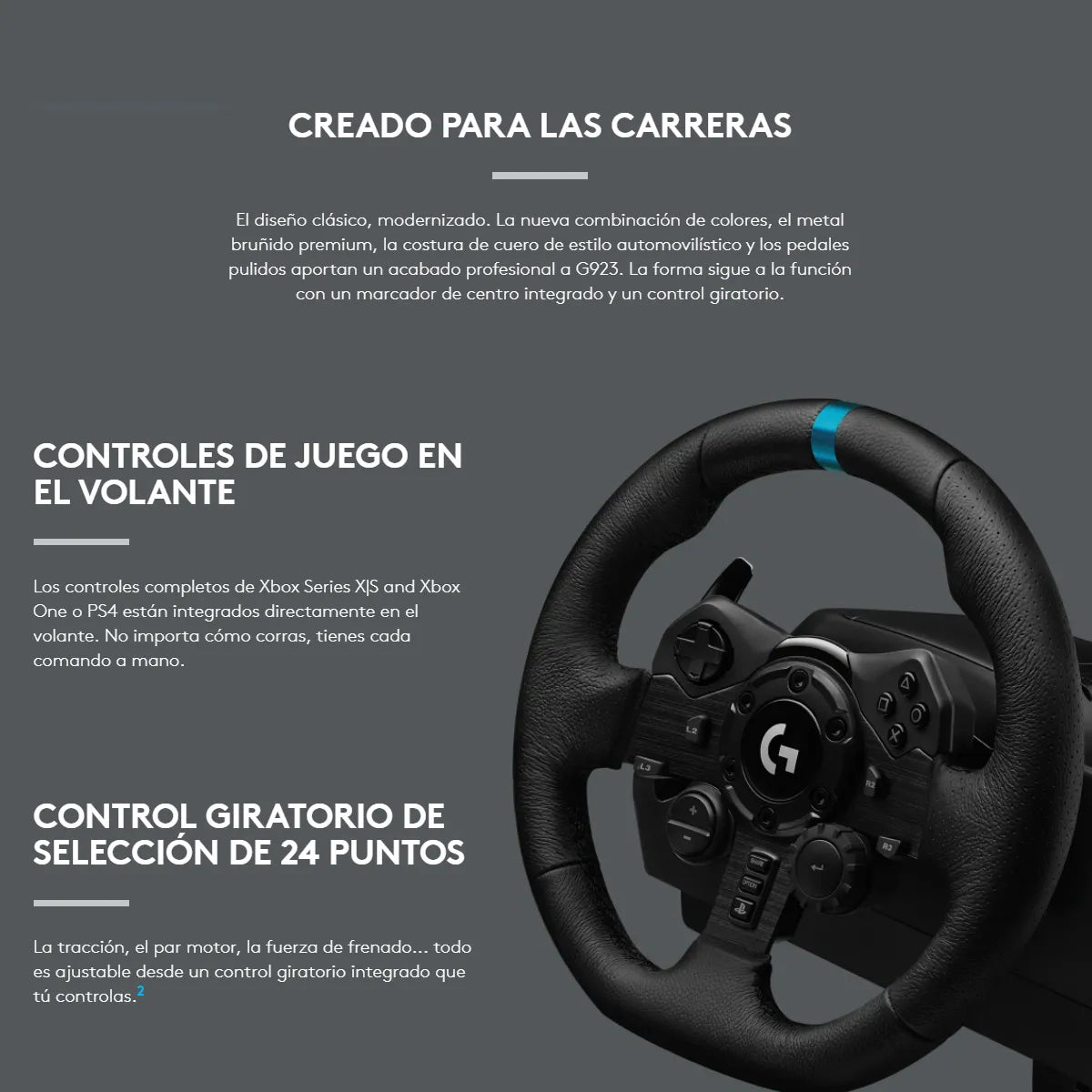 Volante Logitech G923 para PS5, PS4 y PC + Palanca de Cambios + Soporte para Volante SPTG-07