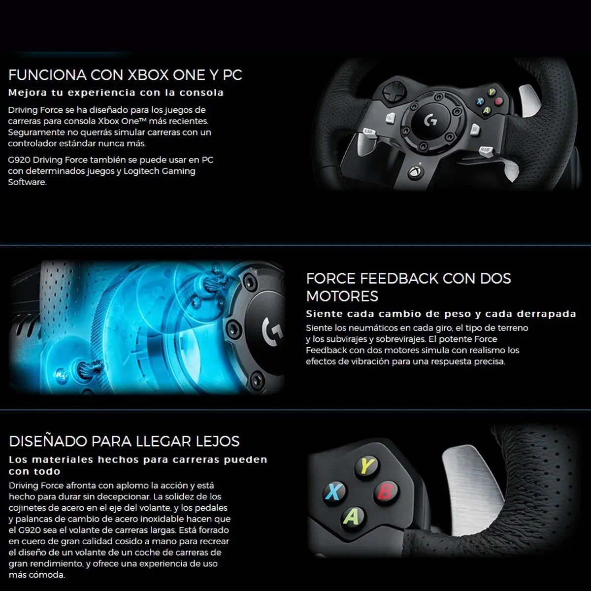 Ultimate Racing Kit Timón Logitech G920 + Palanca + Soporte5