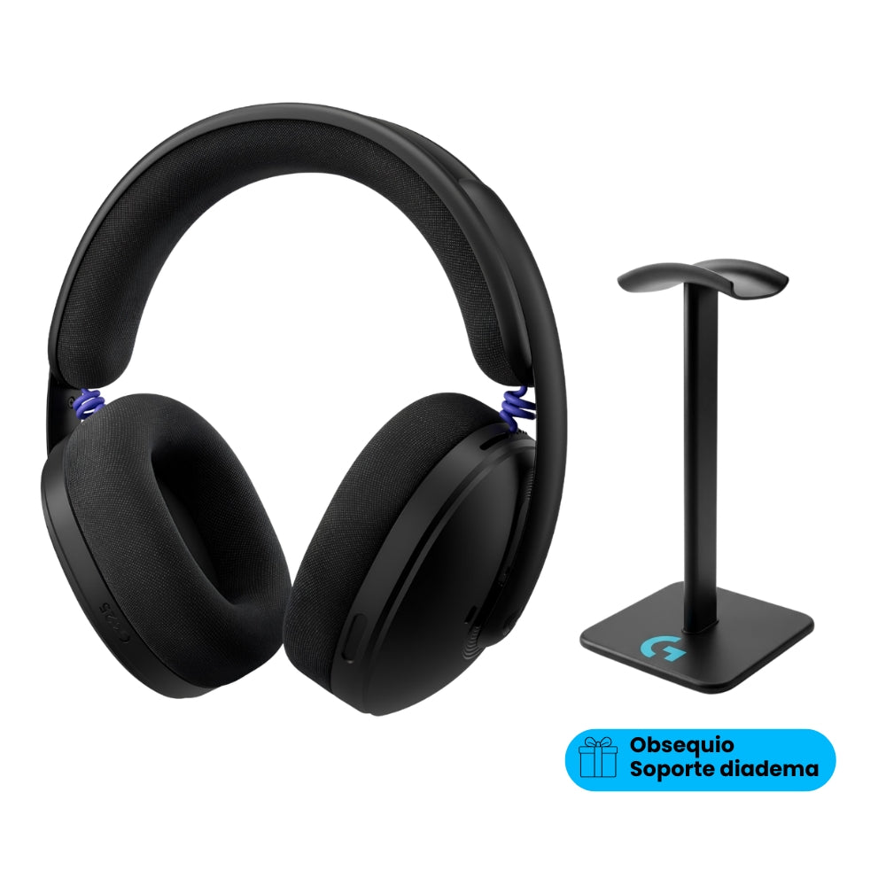 Auriculares Gamer Inalámbricos Logitech G325 LIGHTSPEED Bluetooth PC/PS5/Switch/Xbox - Negro + Obsequio Soporte para Diadema