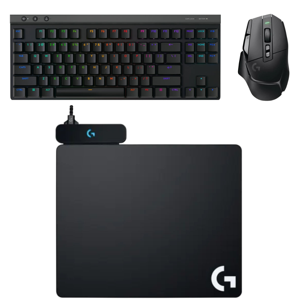 Combo Gamer Logitech G Teclado Mecanico G515 Lightspeed Tkl + Mouse G502 X Lightspeed + Padmouse PowerPlay 2