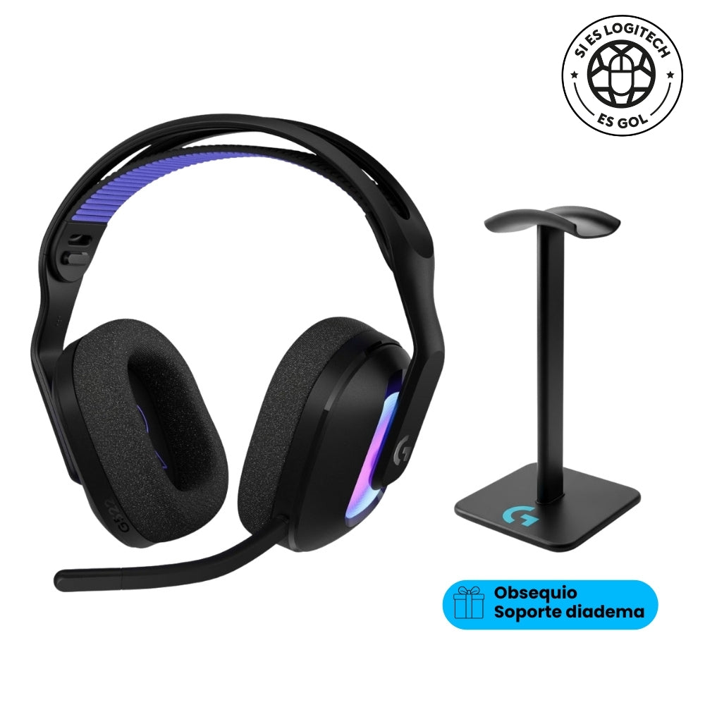 Auriculares Gamer Inalámbricos Logitech G522 LIGHTSPEED con RGB LIGHTSYNC + Obsequio Soporte para Diadema