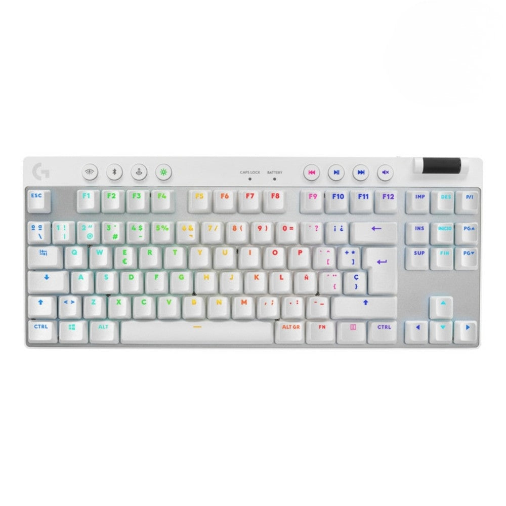 Teclado Gamer Inalámbrico Logitech G PRO X TKL LIGHTSPEED con RGB LIGHTSYNC, Blanco