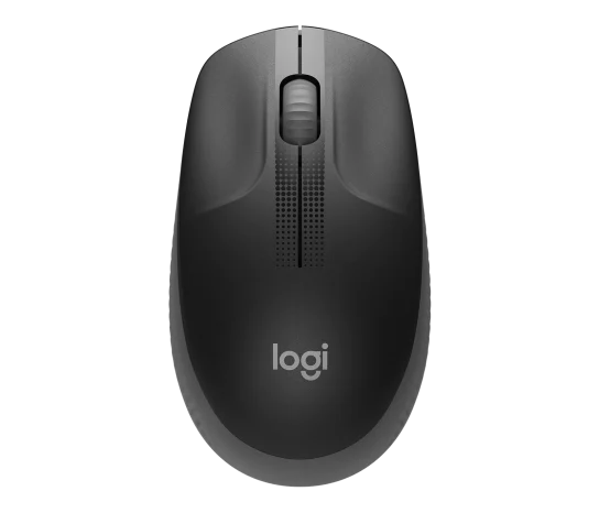 Mouse Inalámbrico Logitech M190 Receptor USB Batería 18 Meses Curvo Tamaño Completo Ambidiestro - Gris