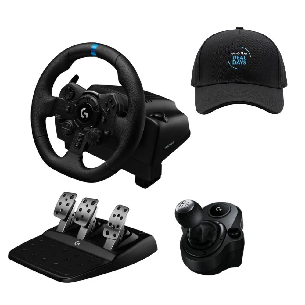 Volante Logitech G923 para PS5, PS4 y PC + Palanca de Cambios + Obsequio
