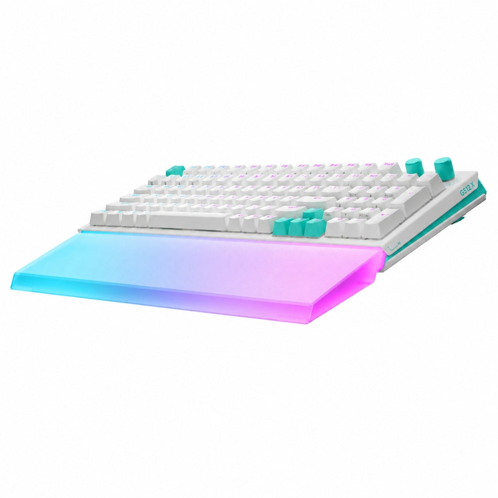 Teclado Gamer Mecanico Logitech G512 X 75 Switch Tactil + Reposamuñecas Logitech Palm Rest - Blanco