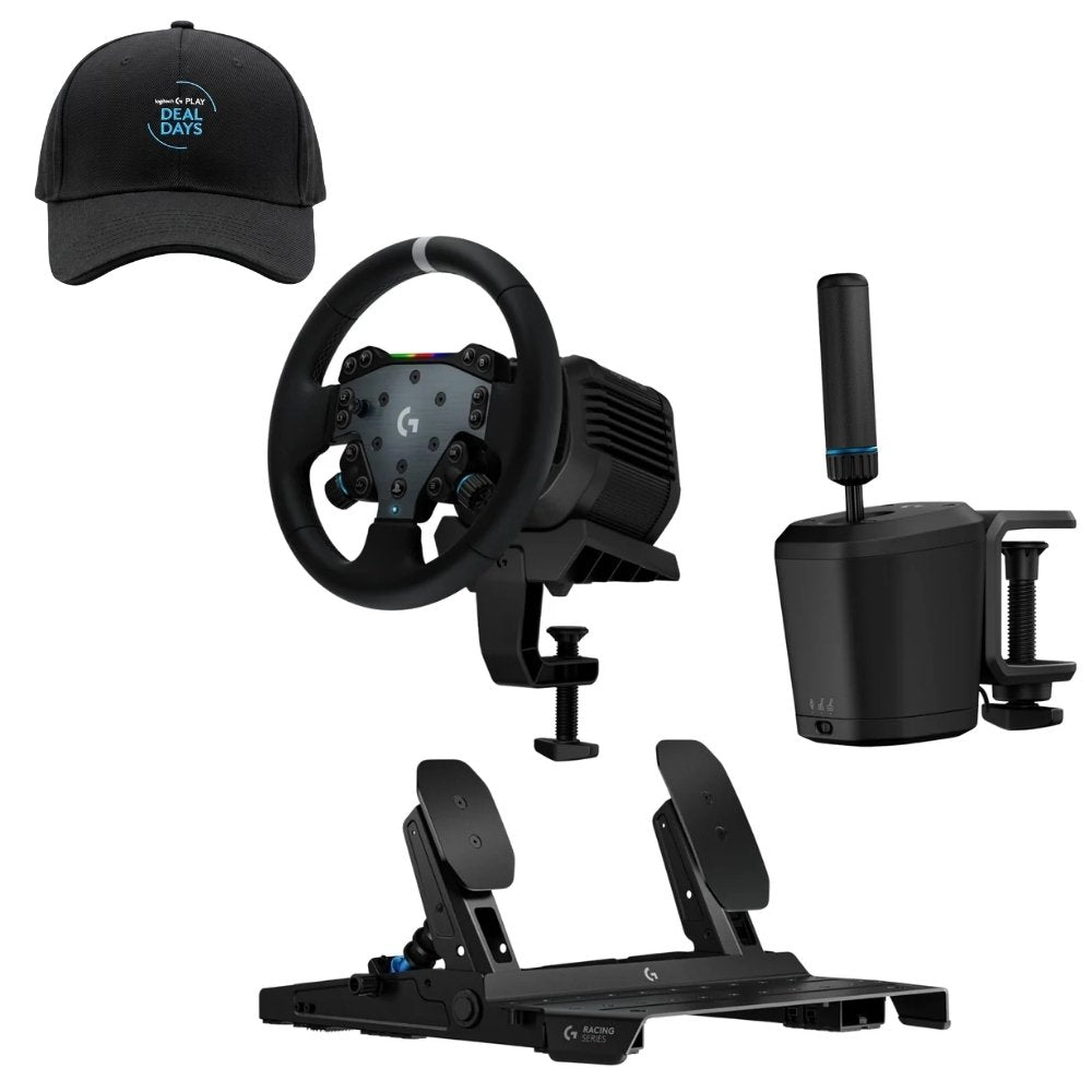 Volante De Carreras Logitech G RS50 TrueForce + Palanca De Cambios & Freno De Mano Logitech G Rs Shifter + Pedales Logitech G Rs Pedals + Obsequio