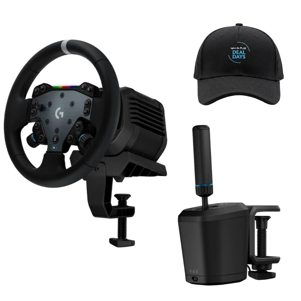 Volante De Carreras Logitech RS50 TrueForce + Palanca De Cambios & Freno De Mano Para Timones Logitech Rs + Obsequio