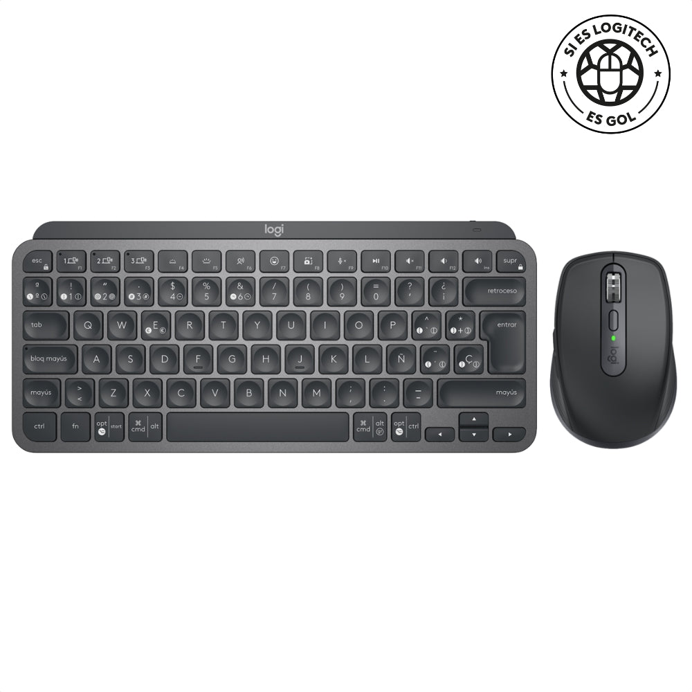 Combo Logitech Teclado Mx Keys Mini + Mouse Mx Anywhere 3s Grafito