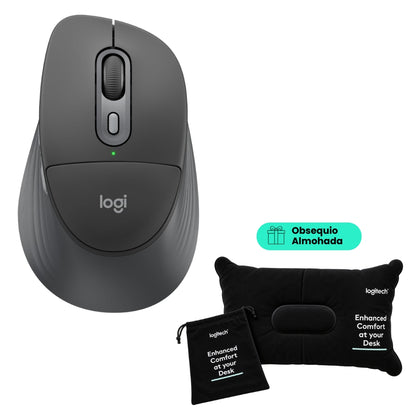 Mouse Inalámbrico Logitech Signature Comfort Plus M850 L Multidispositivo Bluetooth - Grafito + Obsequio Almohada