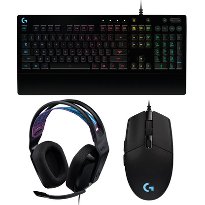 Combo Gamer Teclado Logitech G213 + Mouse G203 + Diadema G335
