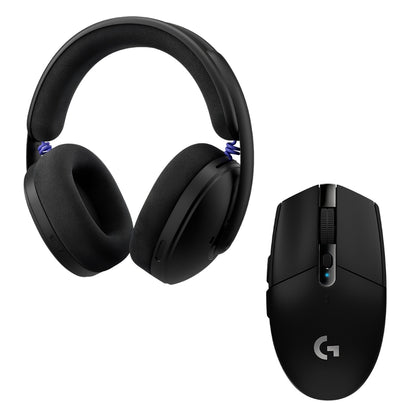 Auriculares Gamer Inalámbricos Logitech G325 LIGHTSPEED Bluetooth PC/PS5/Switch - Negro + Mouse Gamer Inalámbrico Logitech G305 LIGHTSPEED HERO 12000 DPI 6 Botones - Negro
