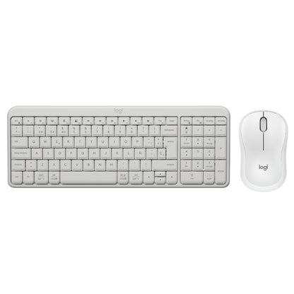 Teclado Bluetooth Inalámbrico Logitech K250 Compacto + Logitech M240 Silencioso Ratón Bluetooth Inalámbrico - Blanco