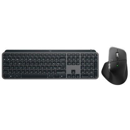 Teclado Avanzado Logitech MX Keys S Inalámbrico Multidispositivo + Mouse Inalámbrico Avanzado Logitech MX Master 4 Bluetooth/Bolt