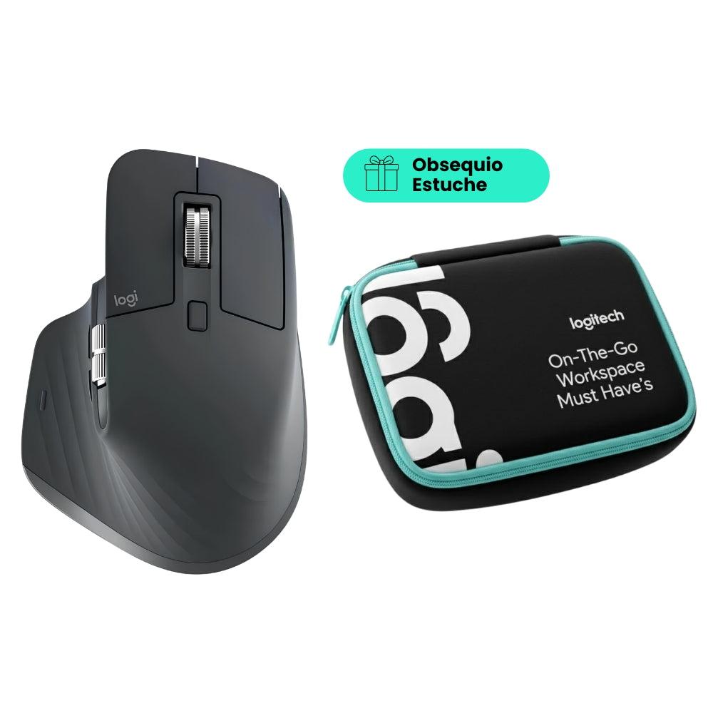 Mouse Inalámbrico Avanzado Logitech MX Master 3S Edición Bluetooth - Grafito + Obsequio Estuche