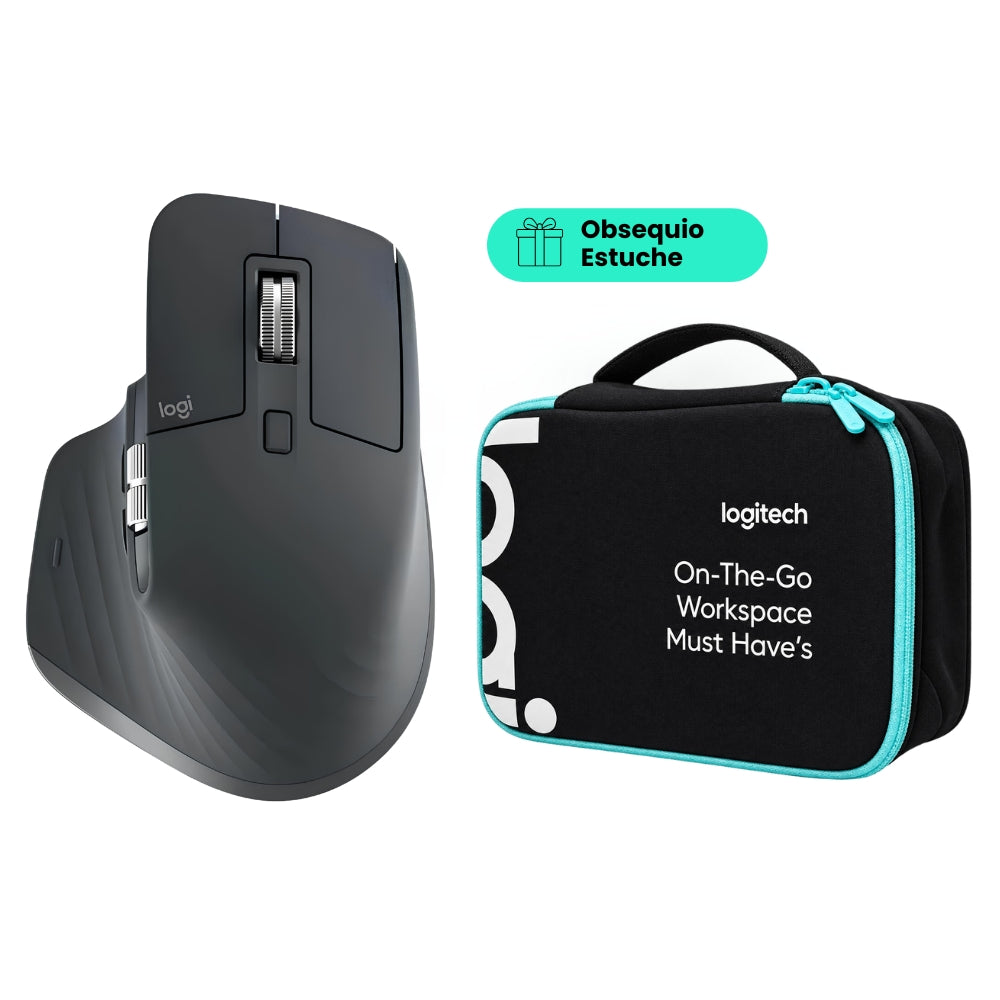 Mouse Inalámbrico Avanzado Logitech MX Master 3S Edición Bluetooth - Grafito + Obsequio Estuche