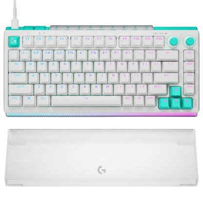 Teclado Gamer Mecanico Logitech G512 X 75 Switch Tactil + Reposamuñecas Logitech Palm Rest - Blanco