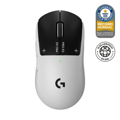 Mouse Gamer Inalámbrico Logitech G PRO X2 SUPERSTRIKE Lightspeed - Blanco/Negro