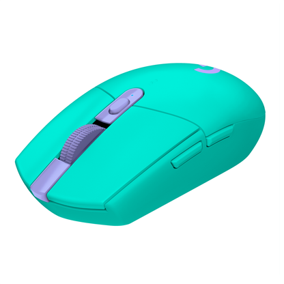 Mouse Gamer Inalámbrico Logitech G305 LIGHTSPEED HERO 12000 DPI 6 Botones - Menta + Pad Mouse Gamer Logitech G240 con Superficie de Tela