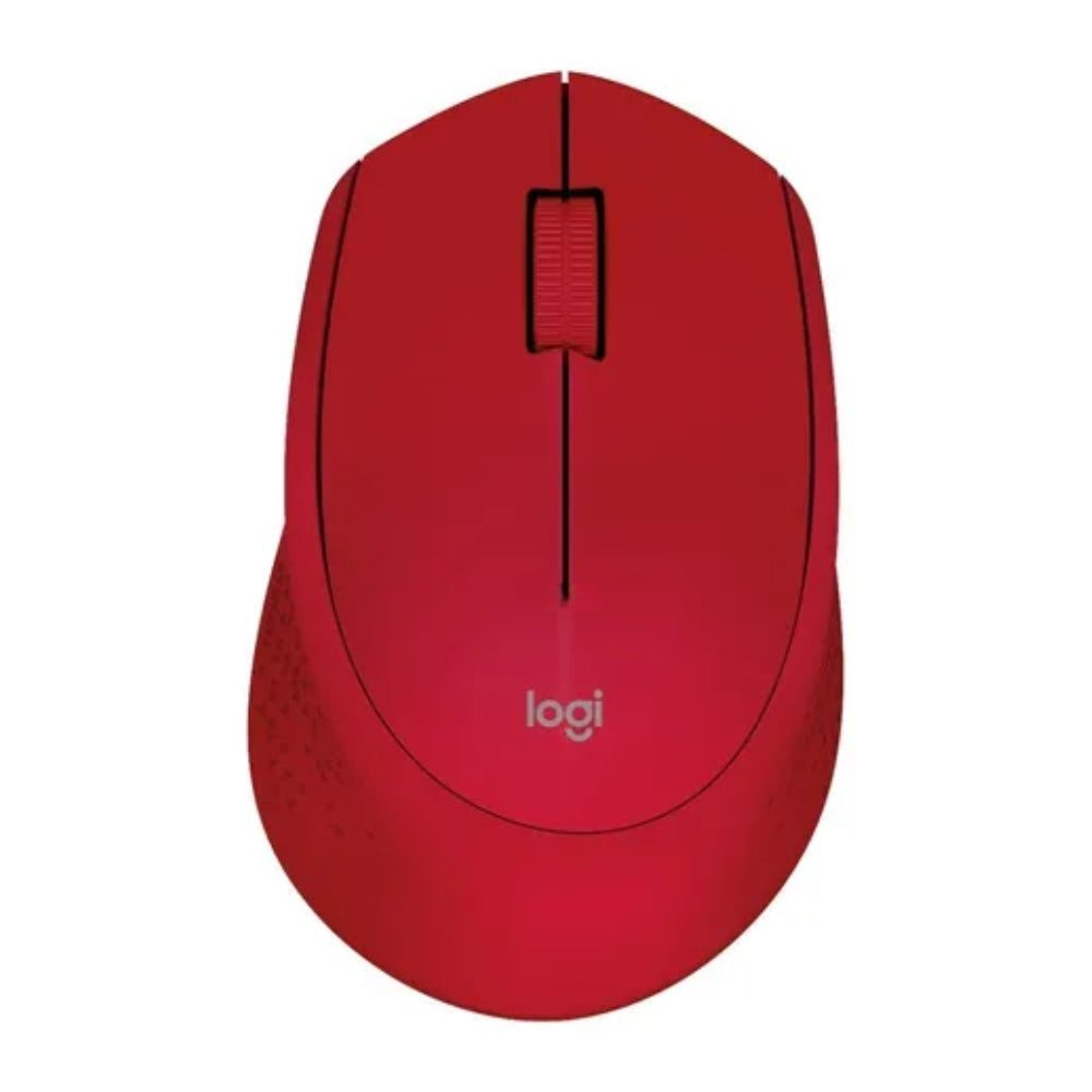 Mouse Inalámbrico Logitech M280 con Cómodo Diseño Curvo, Rojo