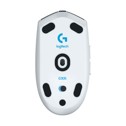 Mouse Gamer Inalámbrico Logitech G305 LIGHTSPEED HERO 12000 DPI 6 Botones - Blanco + Pad Mouse Gamer Logitech G240 con Superficie de Tela