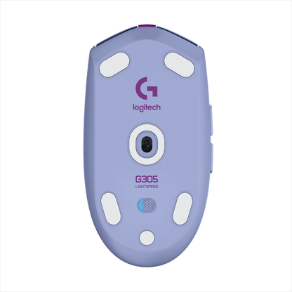 Mouse Gamer Inalámbrico Logitech G305 LIGHTSPEED HERO 12000 DPI 6 Botones - Lila + Pad Mouse Gamer Logitech G240 con Superficie de Tela