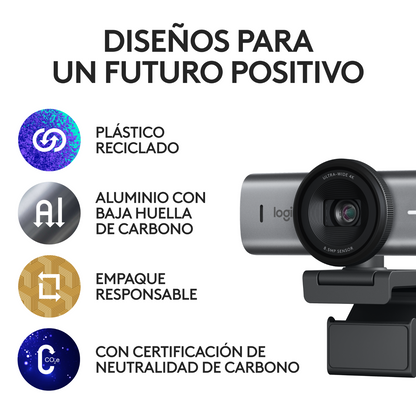Cámara Web Logitech MX Brio 705 for Business 4K Premium con IA