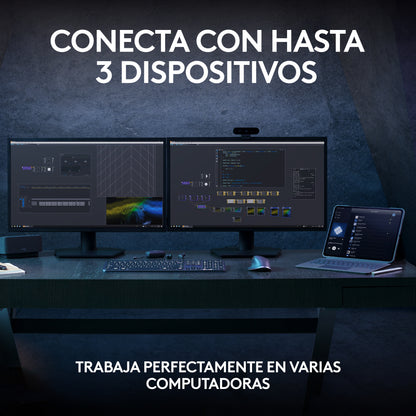 Teclado Avanzado Logitech MX Keys S Inalámbrico Iluminado Multidispositivo + Mouse Ergonómico Avanzado Logitech MX Vertical Inalámbrico + Obsequio Descansapies