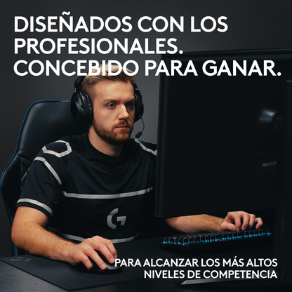 Teclado Gamer Inalámbrico Logitech G PRO X TKL LIGHTSPEED RGB LIGHTSYNC - Negro + Mouse Pad Gamer Logitech G640 Tela Grande 400x460mm - Negro