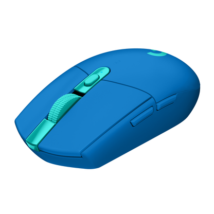 Mouse Gamer Inalámbrico Logitech G305 LIGHTSPEED HERO 12000 DPI 6 Botones - Azul + Pad Mouse Gamer Logitech G240 con Superficie de Tela