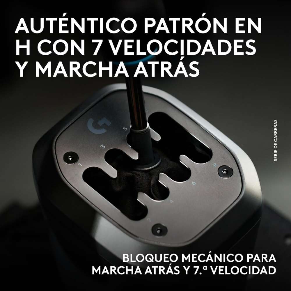 Volante de Carreras Logitech G RS50 System Sim Racing con TRUEFORCE + Palanca de Cambios Logitech G RS H-Shifter en Patrón H de 7 Velocidades