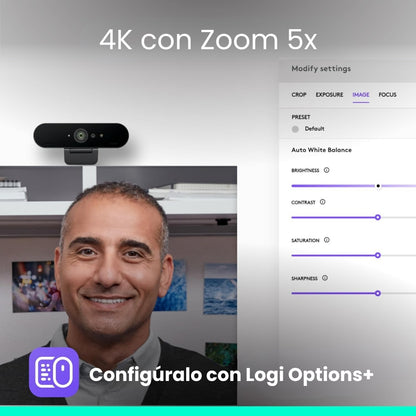 Logitech Brio, Ultra Hd Pro Webcam 4k / Rightlight 3 Con Hdr