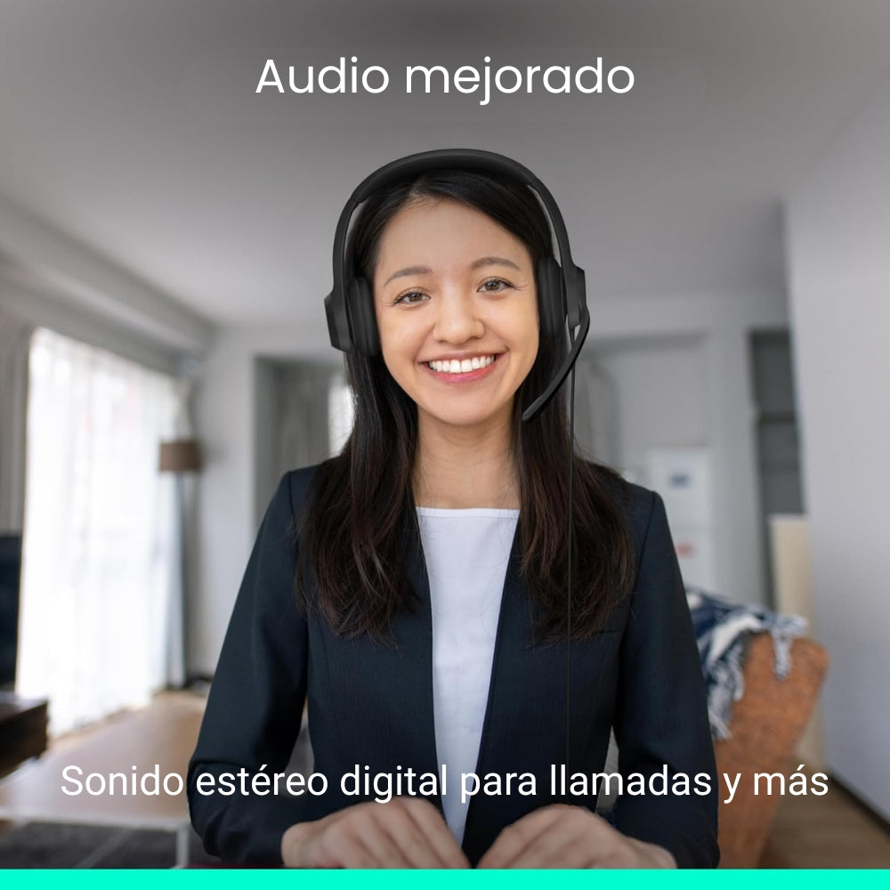 Auriculares con Micrófono USB-C Logitech H390 con Controles en el Cable - Negro