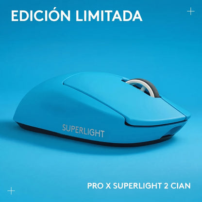 Mouse Gamer Inalámbrico Logitech G Pro X Superlight 2 - Edicion Limitada Cyan