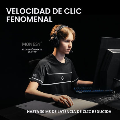 Mouse Gamer Inalámbrico Logitech G PRO X2 SUPERSTRIKE Lightspeed - Blanco/Negro