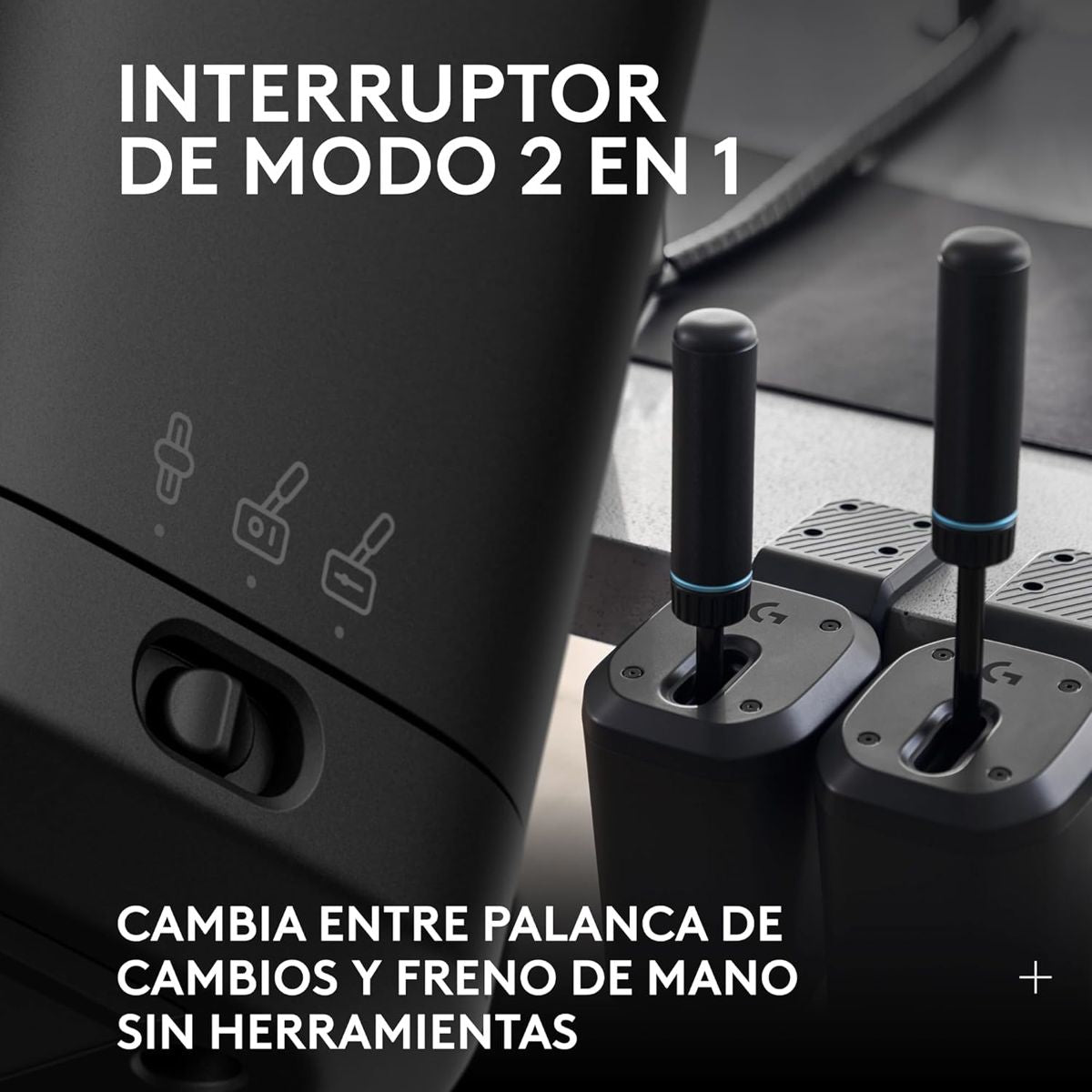 Volante De Carreras Logitech RS50 TrueForce + Palanca De Cambios & Freno De Mano Para Timones Logitech Rs