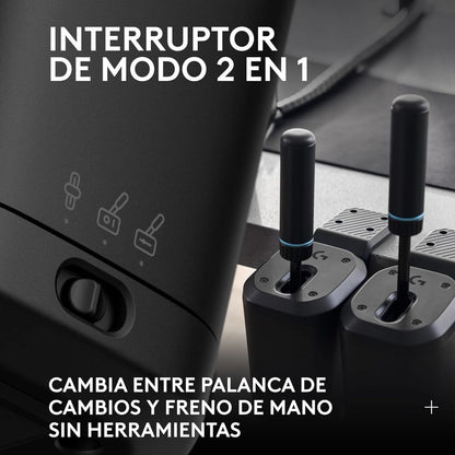 Volante De Carreras Logitech RS50 TrueForce + Palanca De Cambios & Freno De Mano Para Timones Logitech Rs