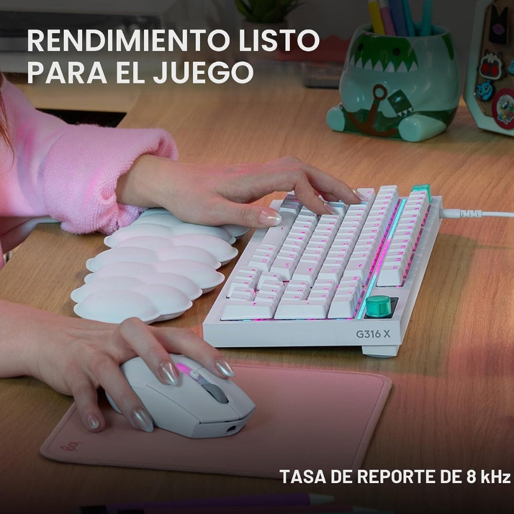 Teclado Gamer Mecanico Logitech G316 X 98 Switch Tactil - Blanco