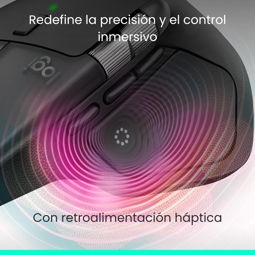 Teclado Avanzado Recargable, Logitech Mx Keys Mini - Grafito + Mouse Inalámbrico Avanzado Logitech MX Master 4 Bluetooth/Bolt - Grafito