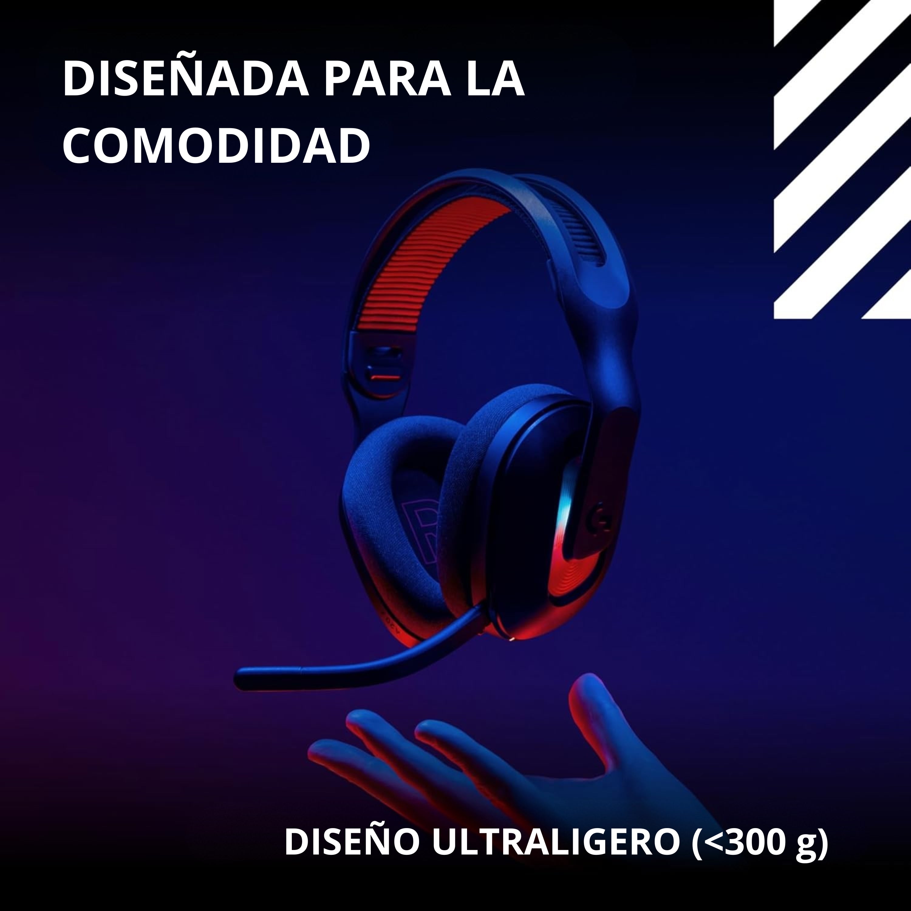 Diadema Gamer Logitech G A20X Lightspeed para PS5, Xbox, Switch, PC, Negro