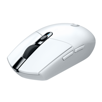 Mouse Gamer Inalámbrico Logitech G305 LIGHTSPEED HERO 12000 DPI 6 Botones - Blanco + Pad Mouse Gamer Logitech G240 con Superficie de Tela