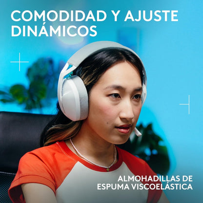 Audífonos Diadema Gamer Inalámbrica Logitech G321 LIGHTSPEED Bluetooth PC/PS5/Switch - Blanco