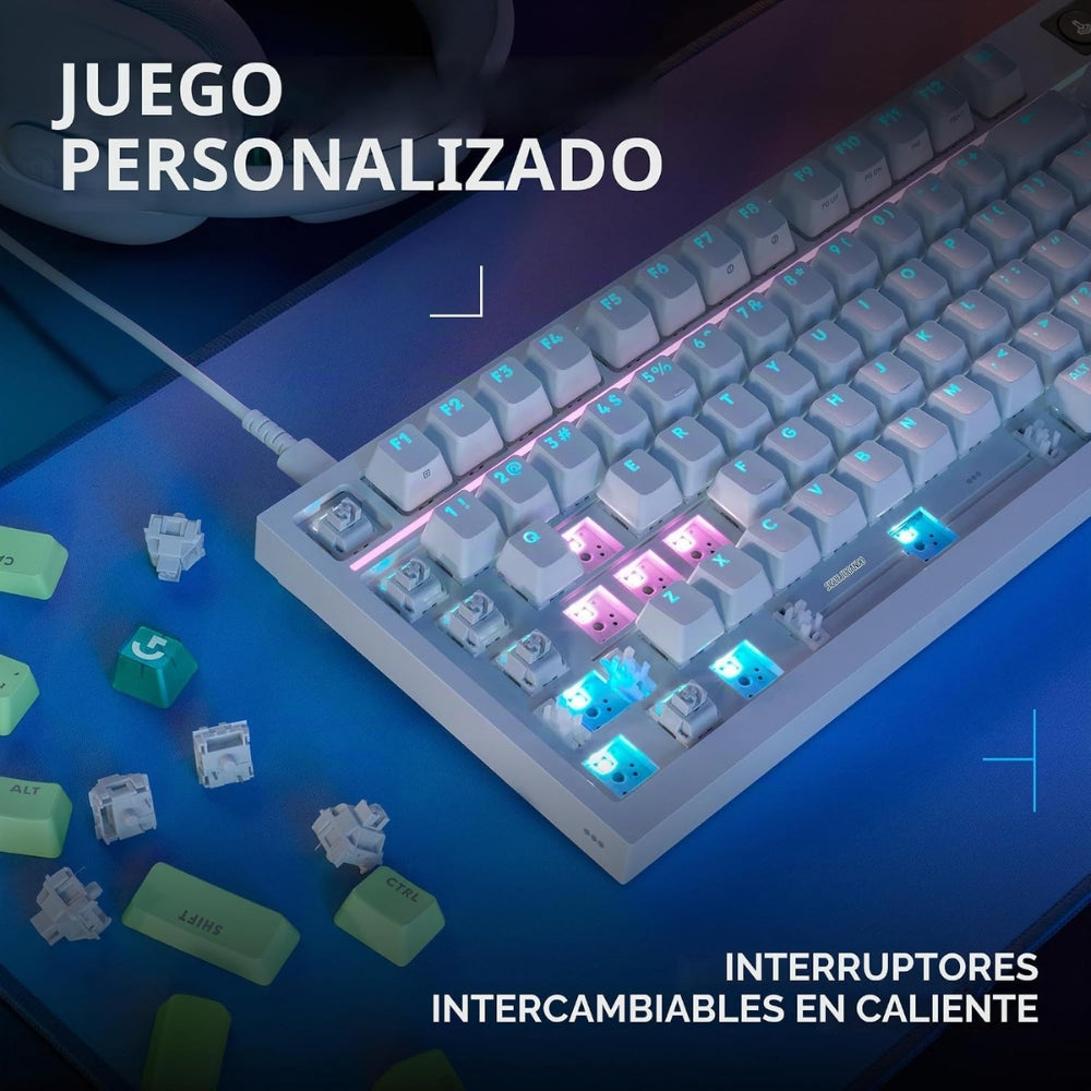 Teclado Gamer Mecanico Logitech G316 X 98 Switch Tactil - Blanco