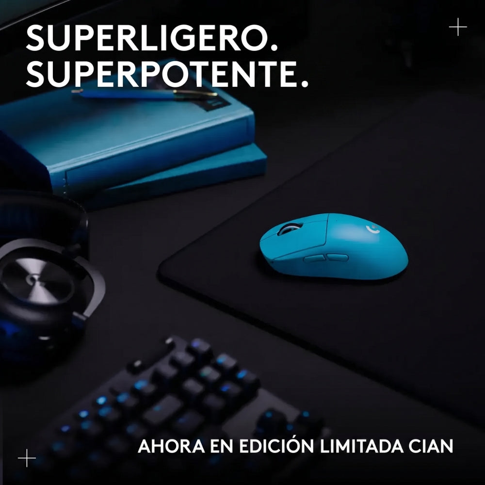 Mouse Gamer Inalámbrico Logitech G Pro X Superlight 2 - Edicion Limitada Cyan