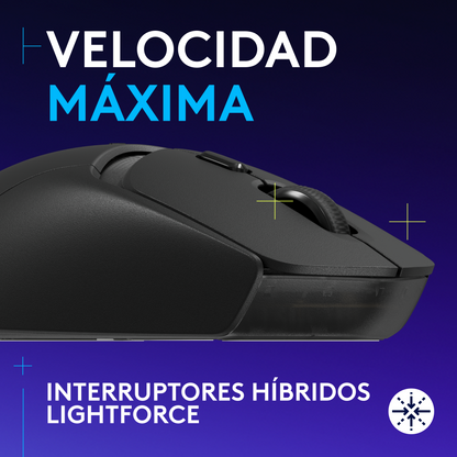 Diadema Gamer Logitech G A20X Lightspeed para PS5, Xbox, Switch, PC - Negro + Mouse Gamer Inalámbrico Logitech G309 LIGHTSPEED Bluetooth Sensor HERO 25K - Negro